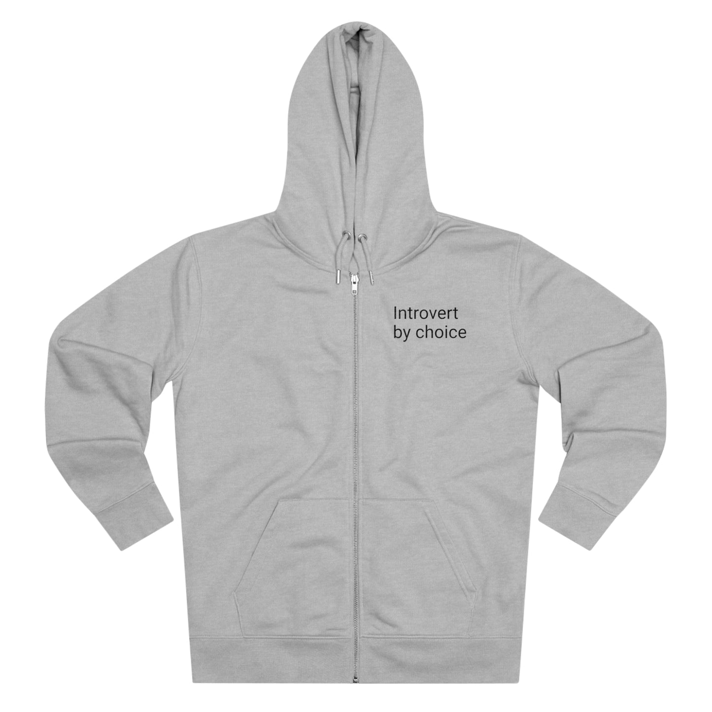 Introvert Adult Unisex Organic Cotton Zip-up Hoodie
