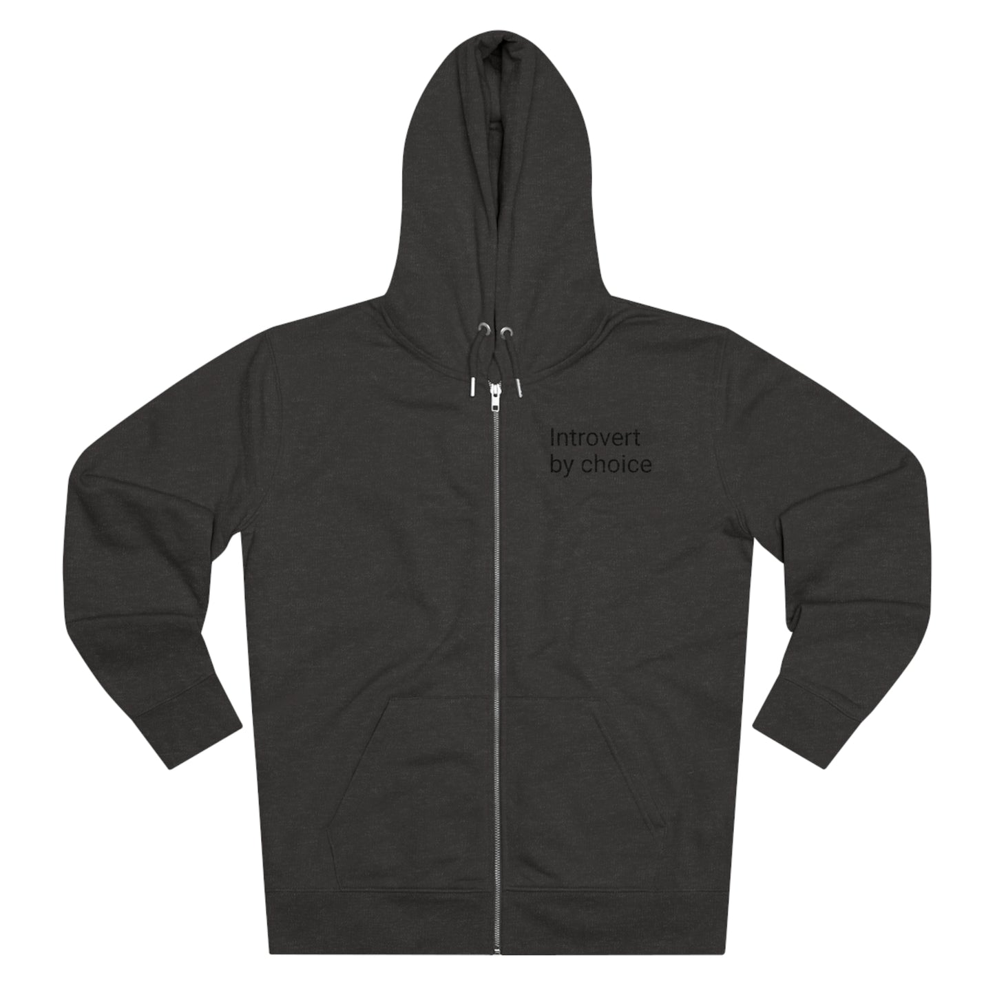 Introvert Adult Unisex Organic Cotton Zip-up Hoodie