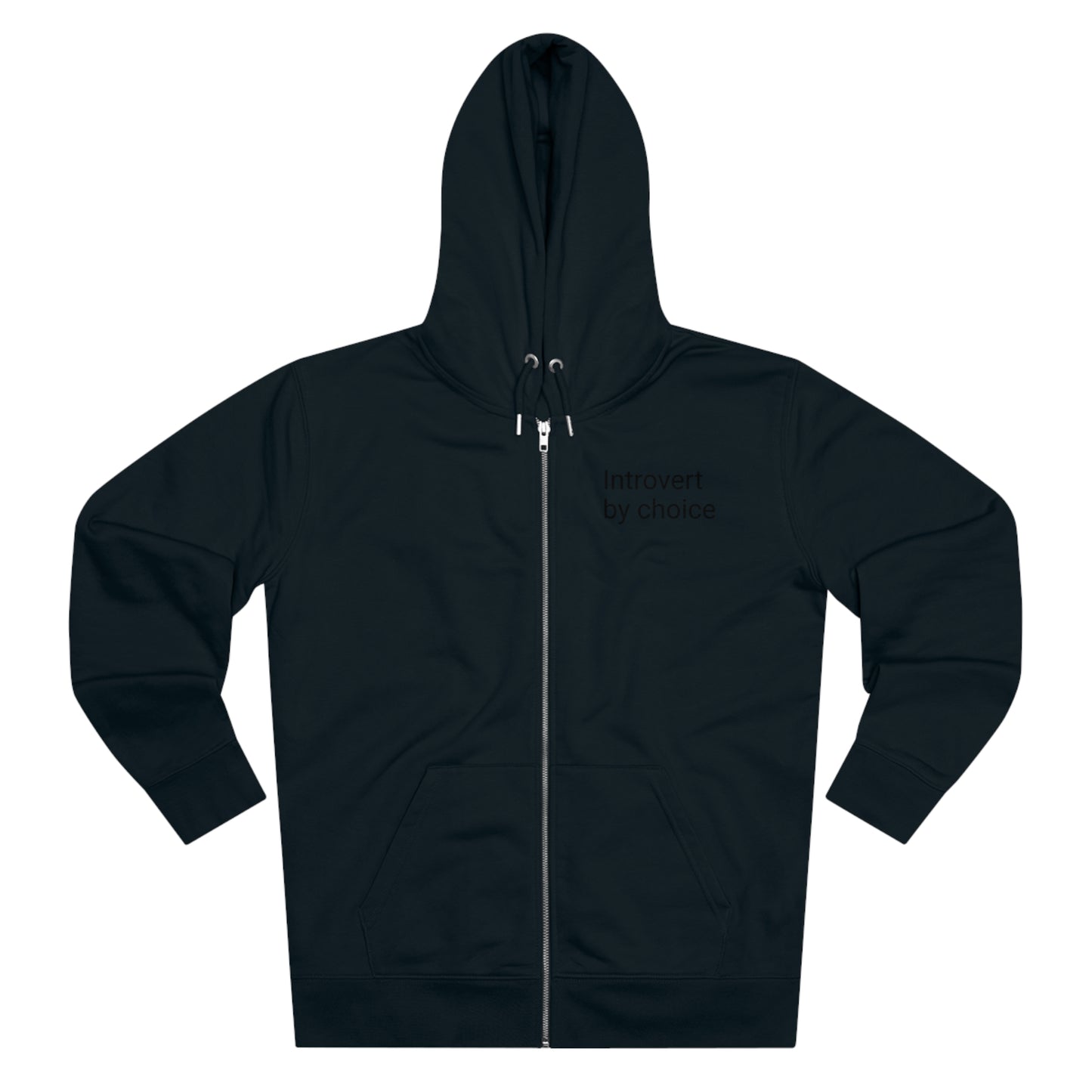 Introvert Adult Unisex Organic Cotton Zip-up Hoodie