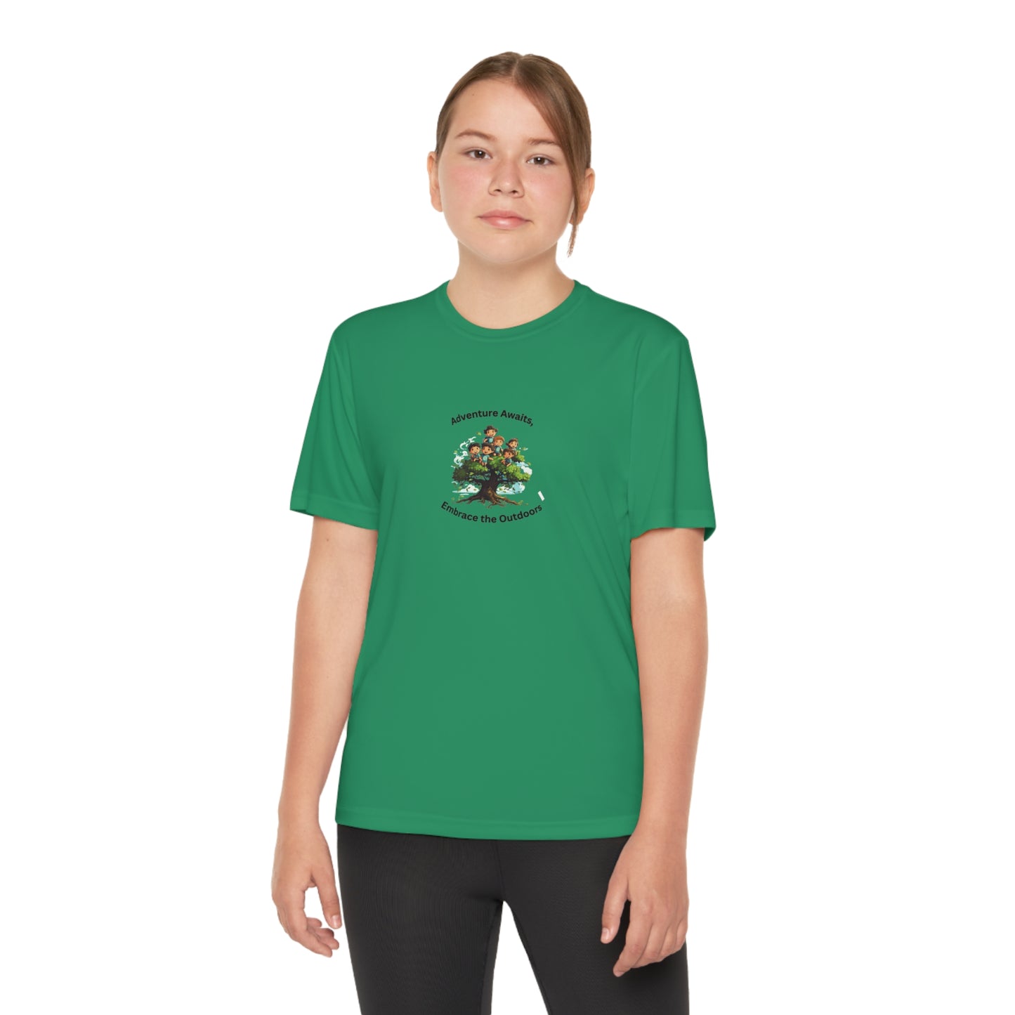 Adventure Awaits - Youth Sport T-shirt - Short Sleeve Polyester