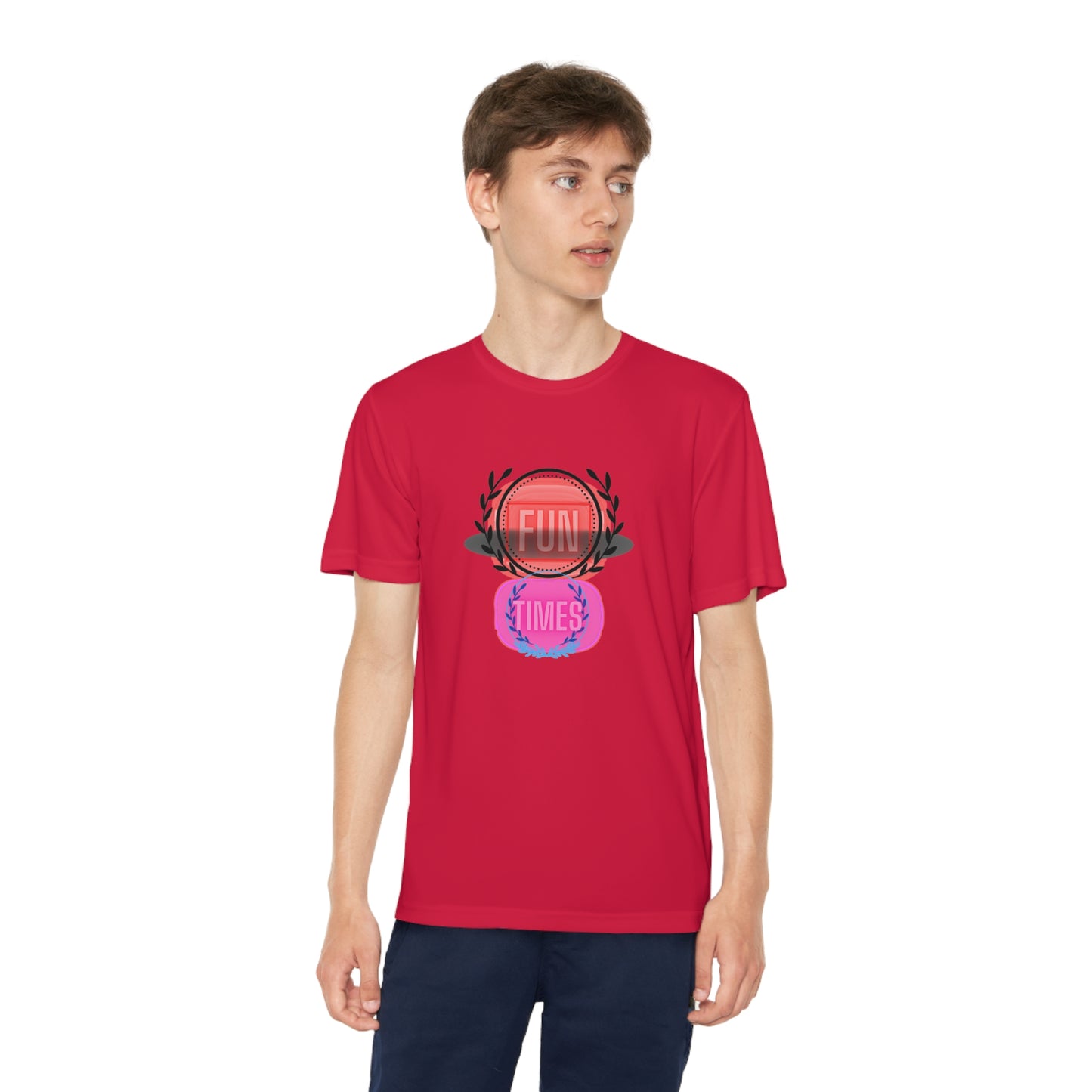 Fun Times- Youth Short Sleeve T-shirt Sport Polysester