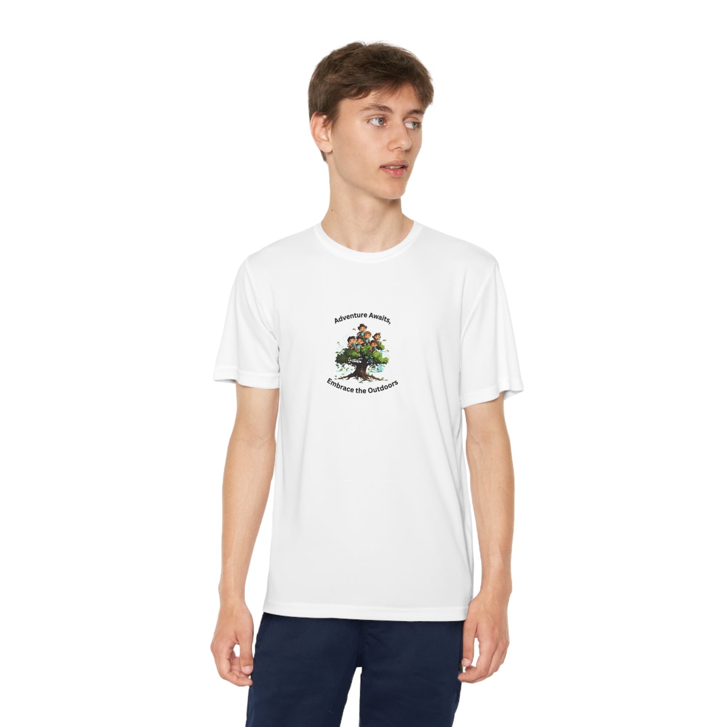 Adventure Awaits - Youth Sport T-shirt - Short Sleeve Polyester