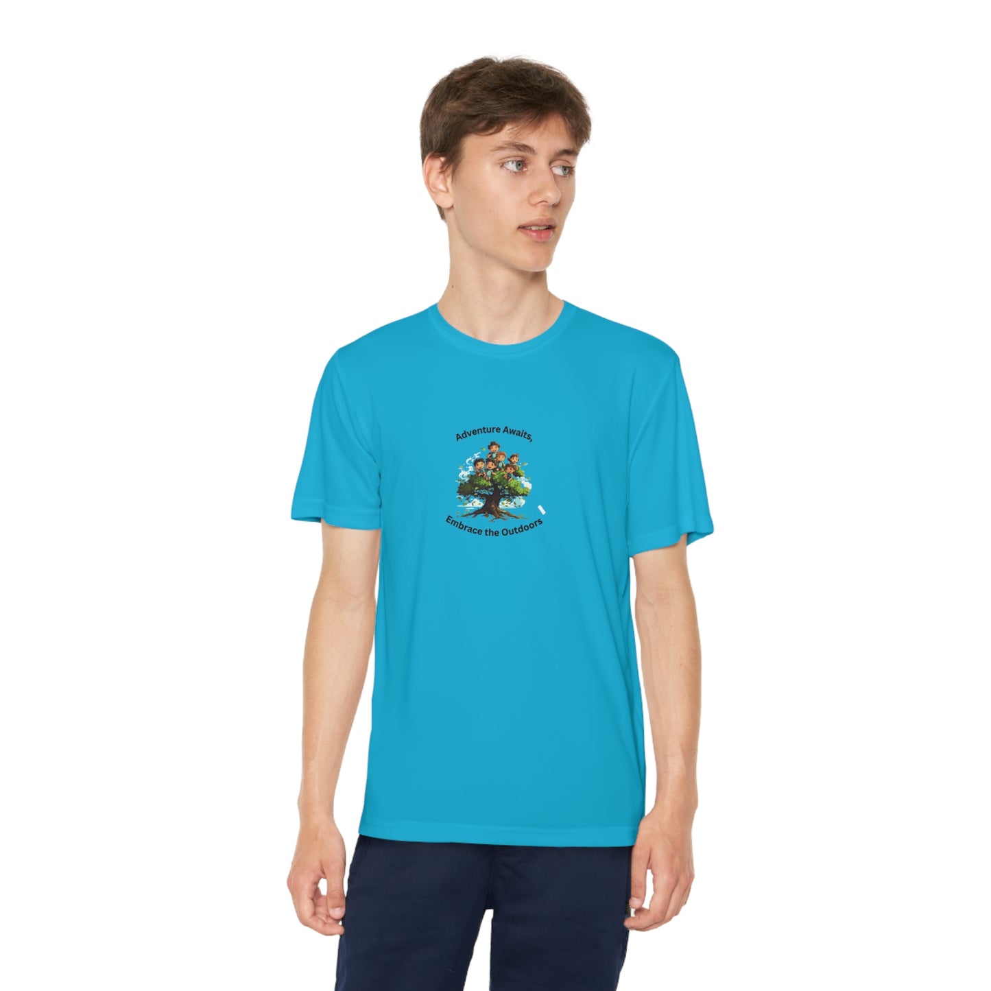 Adventure Awaits - Youth Sport T-shirt - Short Sleeve Polyester