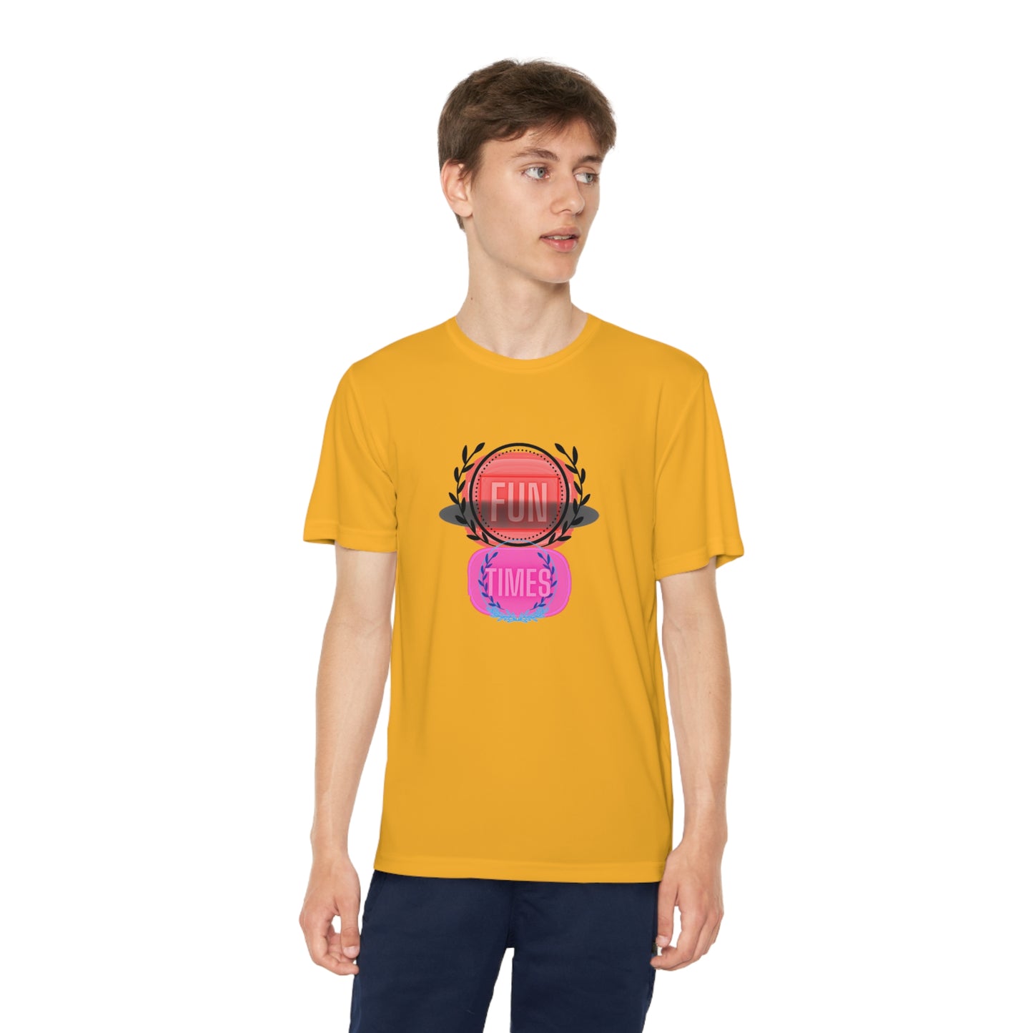 Fun Times- Youth Short Sleeve T-shirt Sport Polysester