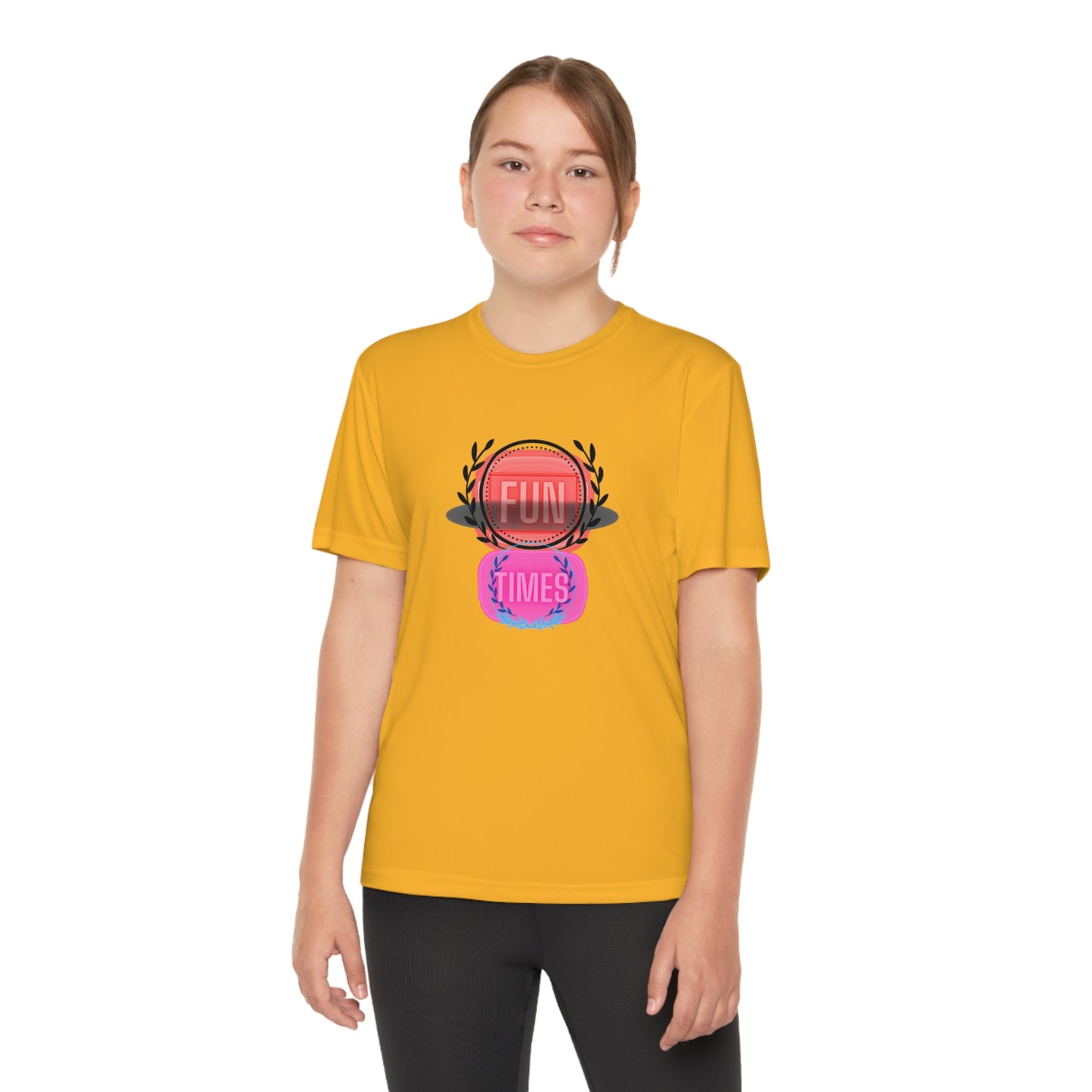 Fun Times- Youth Short Sleeve T-shirt Sport Polysester