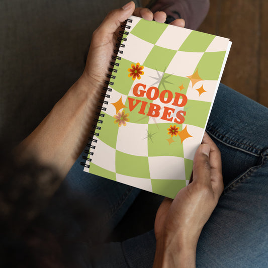 Good Vibes - Spiral Journal 5x8 notebook